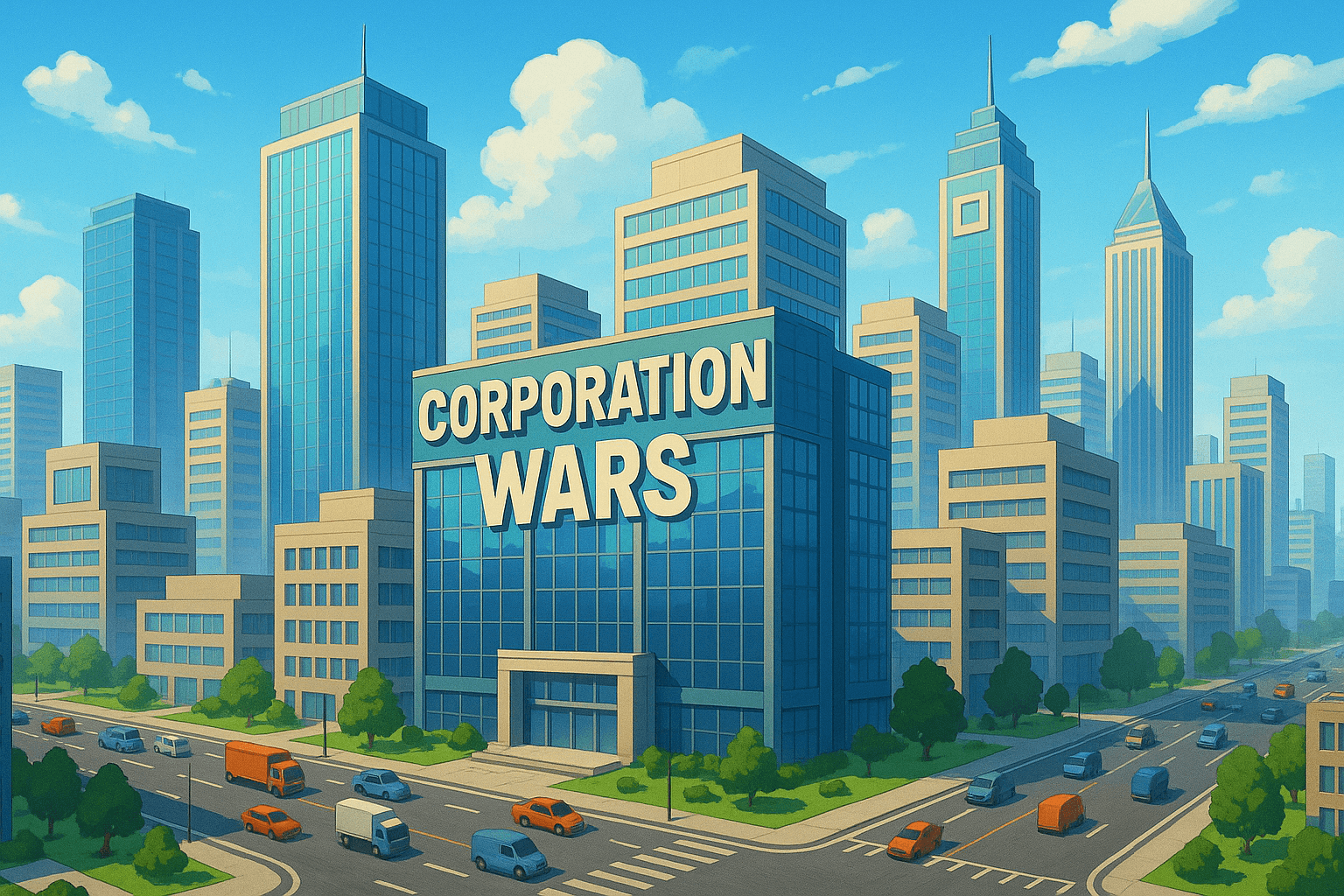 Corporation Wars hero logo